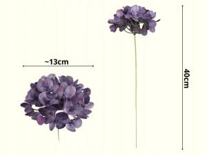 HORTENSJA fioletowa hortensja kwiaty jak żywe real touch premium pik 40 cm