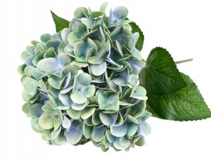 SZTUCZNE HORTENSJE turkusowe 44 cm gęsty BUKIET hortensja real touch