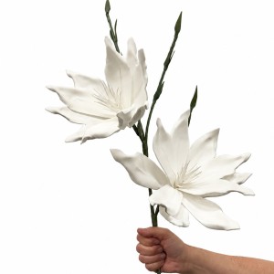 Magnolia sztuczny kwiat biały na łodydze
