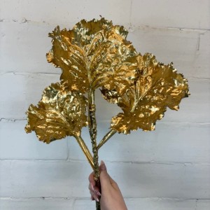 ZŁOTE liście sztuczne liść złoty h 47 cm duże złote liście do wazonu
