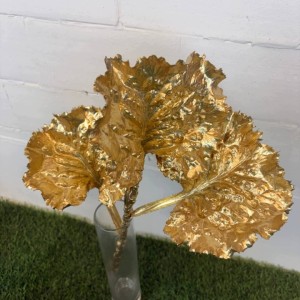 ZŁOTE liście sztuczne liść złoty h 47 cm duże złote liście do wazonu
