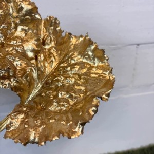 ZŁOTE liście sztuczne liść złoty h 47 cm duże złote liście do wazonu