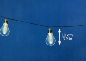 GIRLANDA solar żarówka solarna światełka na balkon ogród 4,5 m