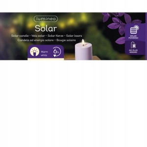 2 x ŚWIECA różowa lilak SOLARNA świeca na zewnątrz 10 i 15 cm czujnik zmie