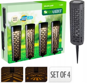 Lampa solarna 4 x wbijana lampka solarna do kompozycji 20 cm 4 sztuki