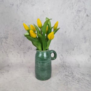 WAZON w kształcie dzbanka z uchwytem ceramiczny dzbanek h 16 cm