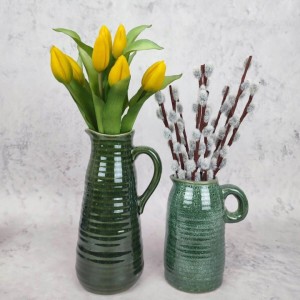 WAZON w kształcie dzbanka z uchwytem ceramiczny dzbanek h 16 cm