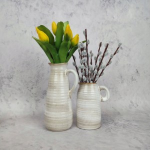 WAZON w kształcie dzbanka z uchwytem ceramiczny dzbanek h 24 cm