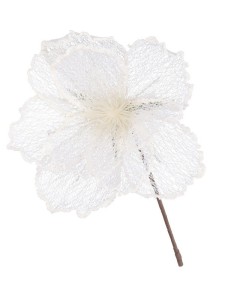 KWIAT siateczkowy kwiaty sztuczne duże h 33 cm średnica 25 cm