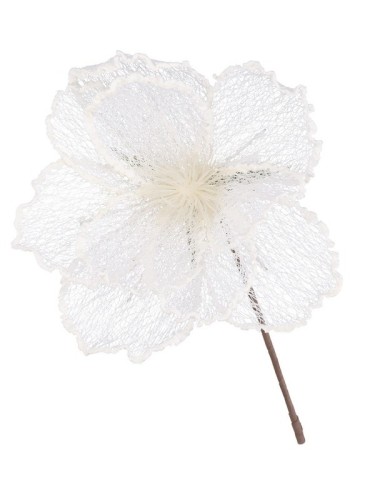 KWIAT siateczkowy kwiaty sztuczne duże h 33 cm średnica 25 cm