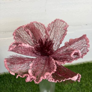 KWIAT siateczkowy kwiaty sztuczne duże h 33 cm średnica 25 cm