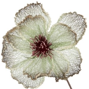 KWIAT siateczkowy seledynowy kwiaty sztuczne duże h 33 cm średnica 25 cm