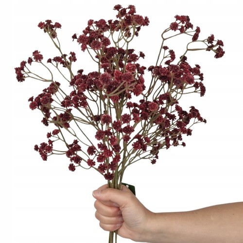 GIPSÓWKA sztuczna bordowa silikonowa bukiet 60 cm 6 x sztuczna gipsówka