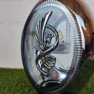 ZNICZ solarny srebrny migające światło h 31 cm całodobowy fotowoltaiczny