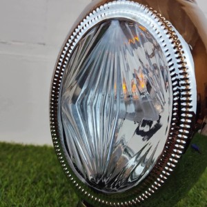 ZNICZ solarny srebrny migające światło h 31 cm całodobowy fotowoltaiczny
