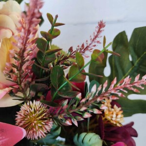 WIĄZANKA na grób cmentarz bukiet 60cm peonia lilia sztuczna bukiet jesienny