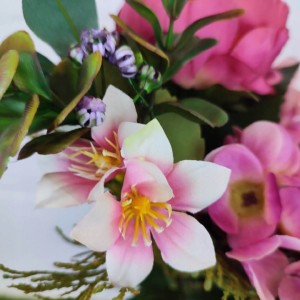 WIĄZANKA na grób cmentarz bukiet 60 cm peonia hortensja tuja sztuczna