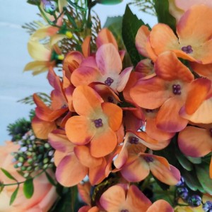 WIĄZANKA na grób cmentarz bukiet 60 cm peonia hortensja tuja sztuczna