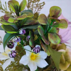 WIĄZANKA na grób cmentarz bukiet 60 cm peonia hortensja tuja sztuczna