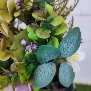 WIĄZANKA na grób cmentarz bukiet 60 cm peonia hortensja tuja sztuczna