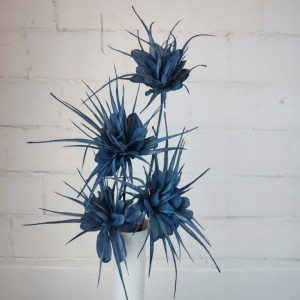 Oset sztuczny Trawa Kwiat egzotyczny 80 cm sztuczne kwiaty niebeski denim