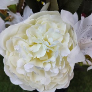 WIĄZANKA na grób cmentarz bukiet 64 cm mieczyk lilia peonia bukiet jesienny