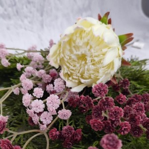 KARCZOCH biały sztuczny PROTEA królewska srebrnik kwiat Prometeusza 64 cm