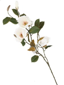 Sztuczna magnolia biała – gałązka dekoracyjna 90 cm