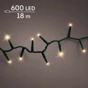 Lampki choinkowe Lumineo 600 LED 18 m SOFT GOLD TIMER na zewnątrz FLASH