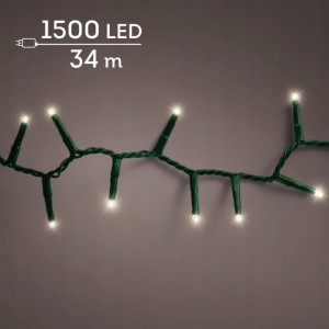 Lampki choinkowe Lumineo 1500 LED 34 m białe ciepłe TIMER ściemniacz zewn.