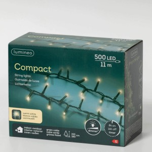 Lampki choinkowe Lumineo 500 LED 11 m białe ciepłe TIMER ściemniacz zewn.