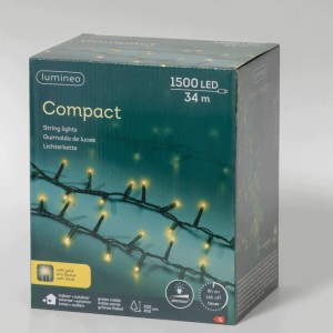 Lampki choinkowe Lumineo 1500 LED 34 m soft gold TIMER ściemniacz zewn.