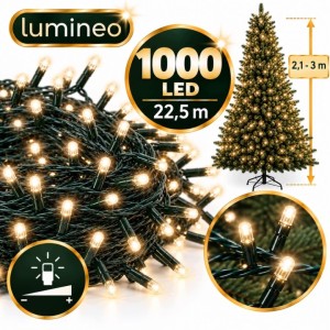 Lampki choinkowe Lumineo 1000 LED 22,5 m soft gold TIMER ściemniacz zewn.