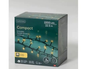 Lampki choinkowe Lumineo 1000 LED 22,5 m soft gold TIMER ściemniacz zewn.