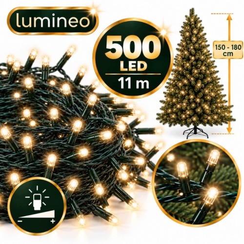 Lampki choinkowe Lumineo 500 LED 11 m soft gold TIMER ściemniacz zewn