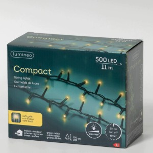 Lampki choinkowe Lumineo 500 LED 11 m soft gold TIMER ściemniacz zewn