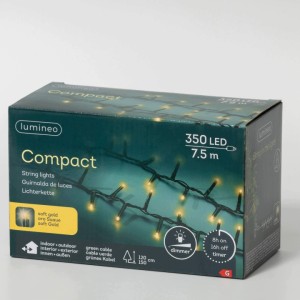 Lampki choinkowe Lumineo 350 LED 7,5 m soft gold TIMER ściemniacz zewn.
