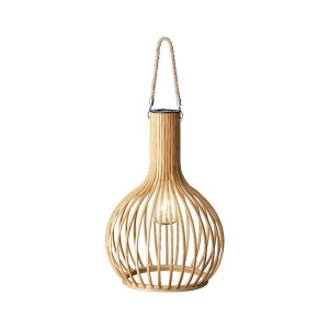 LAMPA bambusowa SOLAR ogród taras balkon wisząca