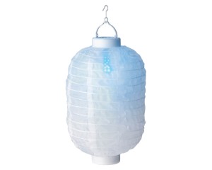 LAMPION biała 40 cm SOLARNA kolorowa LED wisząca