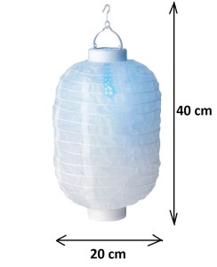 LAMPION biała 40 cm SOLARNA kolorowa LED wisząca