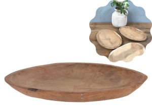 MISKA PATERA drewno tekowe 35 cm talerz do serwowania