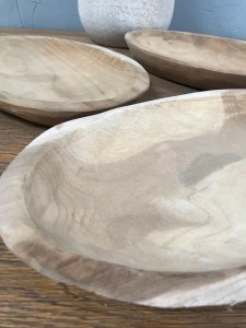MISKA PATERA drewno tekowe 35 cm talerz do serwowania