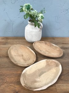MISKA PATERA drewno tekowe 35 cm talerz do serwowania