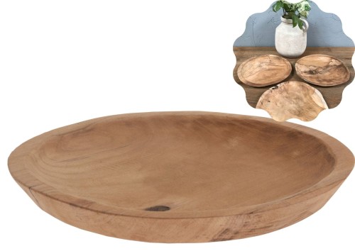 MISKA PATERA drewno tekowe 28 cm talerz do serwowania