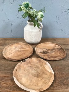 MISKA PATERA drewno tekowe 28 cm talerz do serwowania