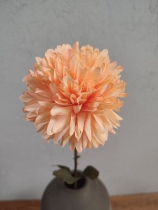 CZOSNEK kwiat sztuczny chryzantema łososiowa 65 cm